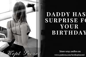 AUDIO ASMR [M4F] Daddy has a SURPRISE be worthwhile for His BIRTHDAY Floosie