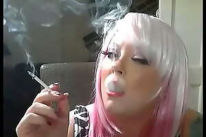 Left side Haired Cute BBW Tina Snua Smokes A Sustenance Cigarette
