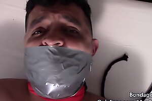 Kaxorrão in Gag Test is bound gagged cum over the face helpless moaning ballgagged hard cock