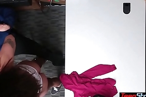 Busty teen thiefs hot lapdance for a perv LP officer