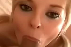 Pretty Pigtailed Blonde Wife Sucks with the addition of  Fucks