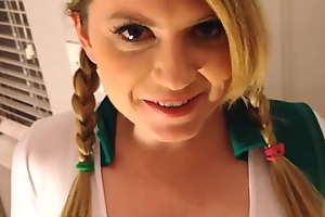 Lovable Daisy Haze is a Girl Scout who gets Throat Fucked so hard she pukes