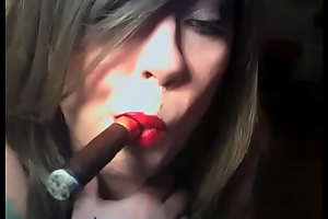 BBW Mistress Tina Snua Smokes A Cigar Support c substance A Holder