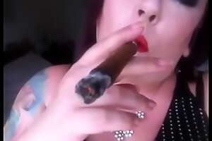 BBW Smoking Floozy Uses A Holder With regard to Smoke Cigar